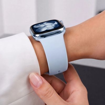 8. Tech-Protect Silicone strap for Apple Watch 40 / 41 / 42 mm - light blue