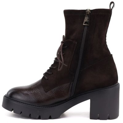 3. Women's Heeled Platform Ankle Boots in Chocolate Brown Vinceza 58665