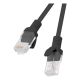 UTP patch cord Lanberg PCU6-10CC-0025-BK (RJ45 - RJ45 ; 0.25m; UTP; cat. 6; black color)