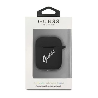 3. Guess GUACA2LSVSBW AirPods cover black/white Silicone Vintage