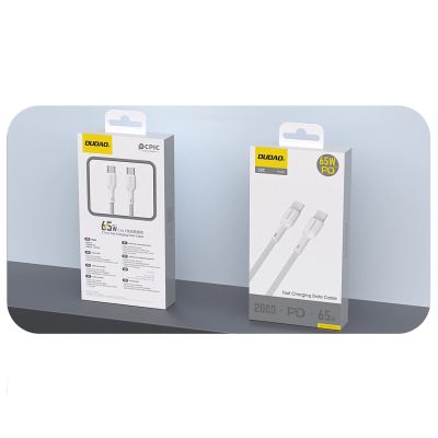 2. Dudao L9C 65W USB-C - USB-C 2m Cable - White