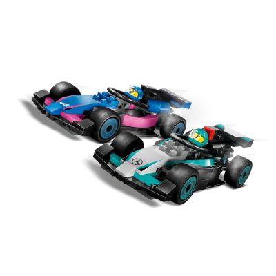 5. LEGO CITY 60444 F1 Garage and Mercedes-AMG and Alpine Race Cars
