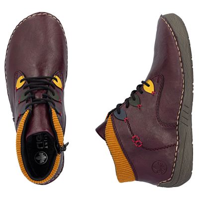 5. Women's comfortable insulated ankle boots, burgundy, Rieker 52544-30