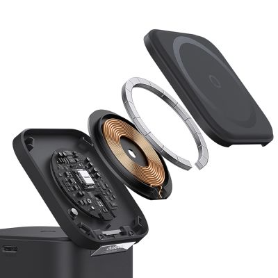 8. Baseus MagPro 3in1 25W MagSafe Compatible Inductive Charger for Phone and Smartwatch - Black