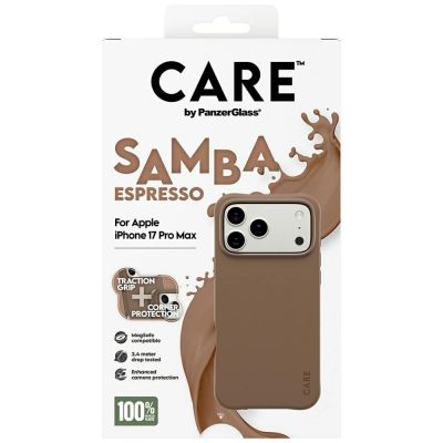 5. CARE by PanzerGlass Fashionable Samba MagSafe Case for iPhone 17 Pro Max - Brown