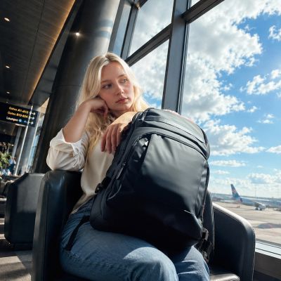 19. Wozinsky WPW-20L Travel Backpack with Laptop Pocket 40x20x25 cm for the Luggage Hold - Black