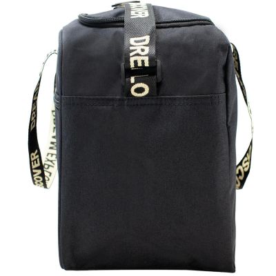 6. BLACK AIRPLANE TRAVEL BAG + WHITE SEMI LINE LETTERING