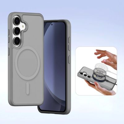 4. Dux Ducis Lawa Leather Case for Samsung Galaxy S25+ with Detachable Magnetic Wallet - Gray