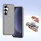 4. Dux Ducis Lawa Leather Case for Samsung Galaxy S25+ with Detachable Magnetic Wallet - Gray