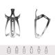 2. Rockbros RKL02 Aluminum Bottle Cage - Black and Silver