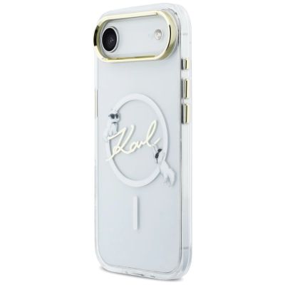 2. Karl Lagerfeld IML Choupettes Karl Script Logo MagSafe iPhone Air Case - Clear