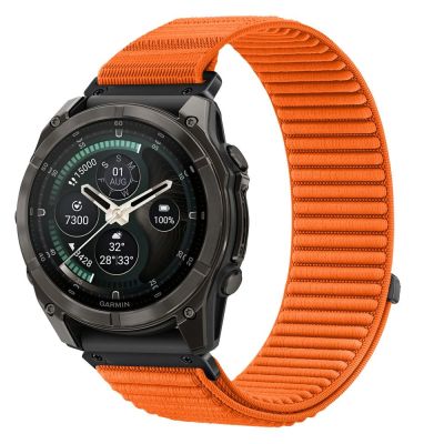 Tech-Protect NylonLoop Strap for Garmin Fenix 5X / 5X Plus / 6X / 6X Pro / 7X / 8 / 8 Pro / 9 / 9 Pro (51 mm) – Orange
