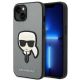 Karl Lagerfeld Saffiano Karl's Head Patch case for iPhone 14 Plus - silver