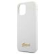 6. Guess GUHCP12SLSLMGWH iPhone 12 mini 5.4" white/white hardcase Metal Logo Script