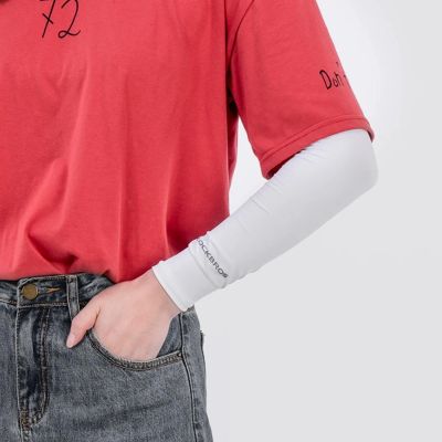 13. Rockbros XT9002W cycling sleeves - white (2 pcs.)