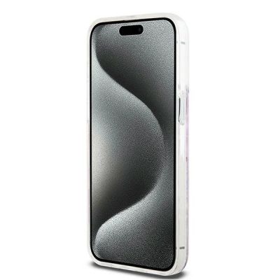 5. DKNY Liquid Glitter Multilogo Case for iPhone 15 Pro Max - Pink