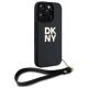 3. DKNY Wrist Strap Stock Logo iPhone 16 Pro Case - Black
