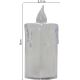 14. DECORATIVE CANDLE 3.5x8CM DECORATED LED