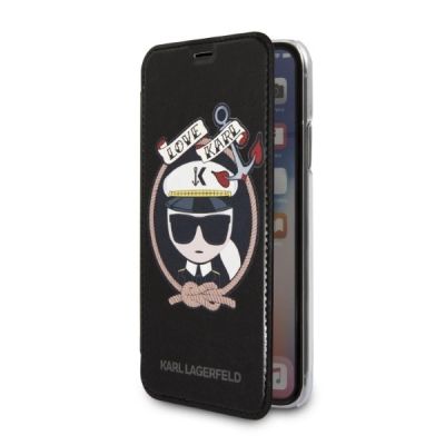 2. Karl Lagerfeld Signature Glitter iPhone X/Xs Case - Black