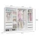 3. Modular Wardrobe OPENO SET 260/200 WHITE – Drawers, Rails and Shelves, Large, for the Bedroom