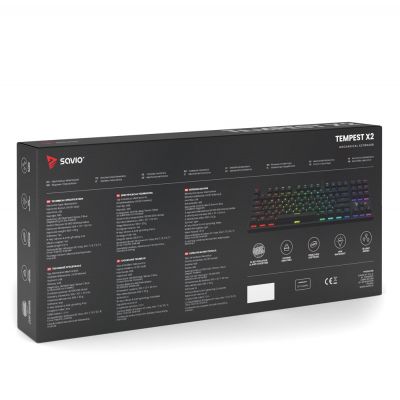 5. SAVIO MECHANICAL KEYBOARD RGB OUTEMU BLUE TEMPEST X2