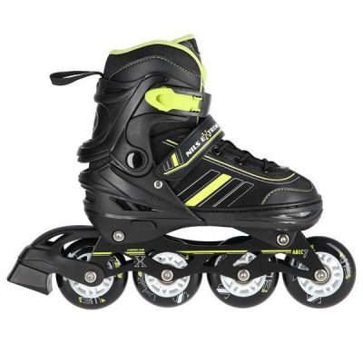 2. NILS EXTREME NH18191 2IN1 ROLLER SKATES BLACK-LIME SIZE M (34-38) WITH REPLACEABLE HOCKEY BLADE