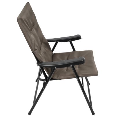 5. FOLDING GARDEN CHAIR 59X66X45/90CM WITH CUSHION GREY
