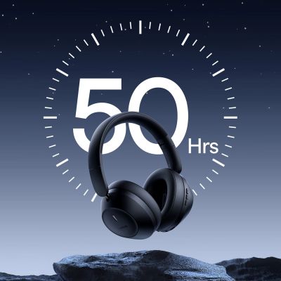 14. Baseus Bass 30 Max Wireless On-Ear Bluetooth 5.3 Headphones - Black