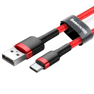 3. Baseus Cafule USB-A / USB-C QC 3.0 3A Cable 1 m - Red