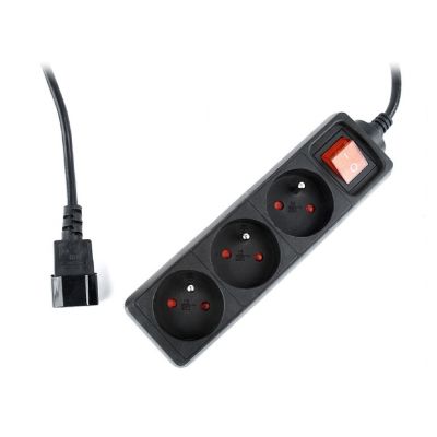 4. ENERGENIE EG-PSU3F-01 power strip (3 x Type E; 10 A; 0.6 m; black)