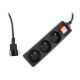 4. ENERGENIE EG-PSU3F-01 power strip (3 x Type E; 10 A; 0.6 m; black)