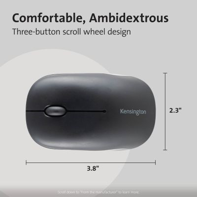 9. Kensington Pro Fit Bluetooth Compact Ambidextrous Travel Mouse
