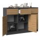 2. Chest of drawers 3D3S 120x40xH97 anthracite/artisan
