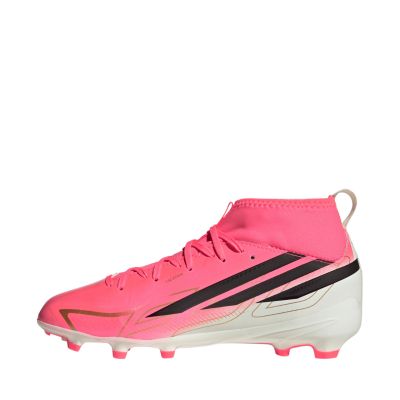 5. Adidas F50 Hyperfast League Mid FG Kids Soccer Shoes Pink KK1315