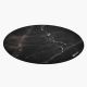 Arozzi Zona Round Floor Pad Black, Marble Color Microfiber, Rubber