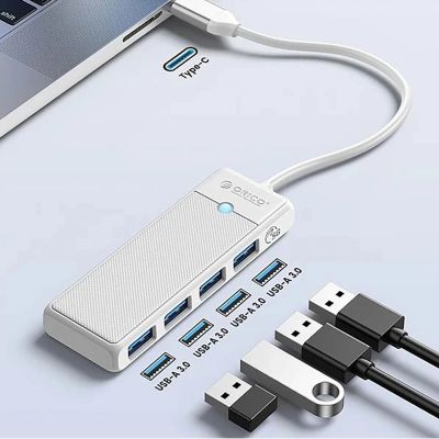 2. Orico PAPW4A-C3 USB Hub 4-port 4x USB-A 3.0 1.8 m - white