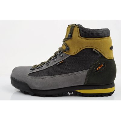 2. Aku Slope GTX Men's Leather Ankle Boots Gray Yellow