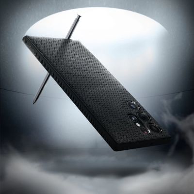7. Spigen Liquid Air Case for Samsung Galaxy S22 Ultra - Matte Black