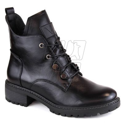 Insulated lace-up and zipper boots Vinceza W JAN239 black