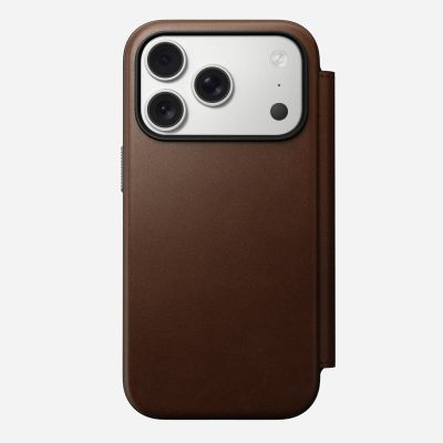 8. Nomad Modern Leather Folio Cell Phone Case 16 cm (6.3") Brown