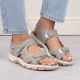 3. Comfortable Rieker W RKR674 gray sandals