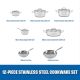 2. ELLE Home ECCS200412A steel cookware set, 12 pieces