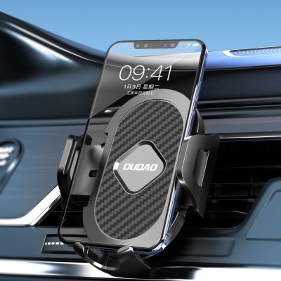 2. Dudao F2+ smartphone holder for the air vent with clamp - black