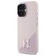 2. Karl Lagerfeld Silicone Shadow Metal Initial MagSafe iPhone 16 Case - Pink