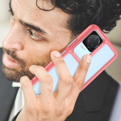 7. Outer Space Case Xiaomi Poco F4 5G cover with a flexible frame red