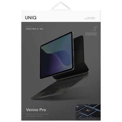 7. Uniq Venno Pro Magnetic Smart Case with Keyboard for iPad Pro 11" (2024/2025) - Black