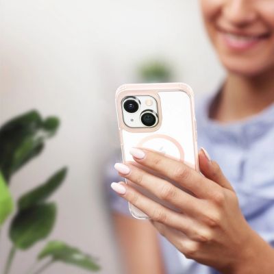 6. Dux Ducis Clin2 case for iPhone 14 Plus magnetic MagSafe cover pink