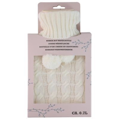 6. ALPINA RUBBER HOT WATER BOTTLE WITH COVER 0.7 L WHITE