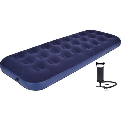 10. FLOCKED MATTRESS FOR 1-PERSON 191x73x22CM WITH PUMP 2IN1 24040