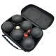2. 6-PIECE PETANQUE BALLS - BLACK BOULE, ENERO PRO COVER
